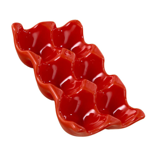 JOINPAYA 1pc Egg Tray Deviled Egg Holder Easter Egg Holder Egg Holder for Refrigerator Ceramic Egg Holder Porcelain Egg Holder Deviled Egg Plates Egg Serving Tray Ceramics Household Platter