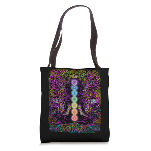 Seven Chakras Yoga Meditation Yoga Teacher Art Tote Bag