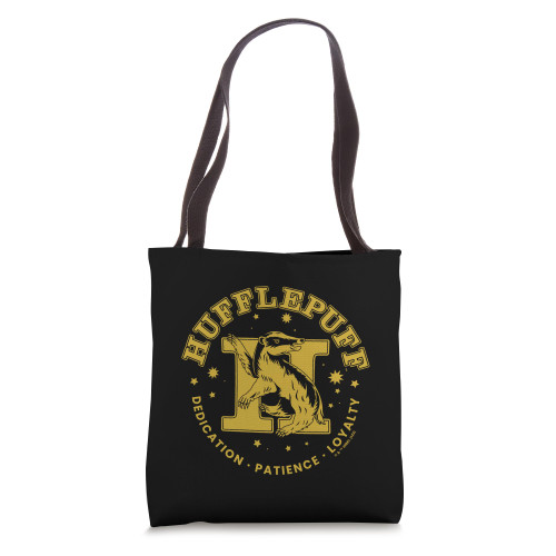 Harry Potter Hufflepuff Dedication Patience Logo Tote Bag