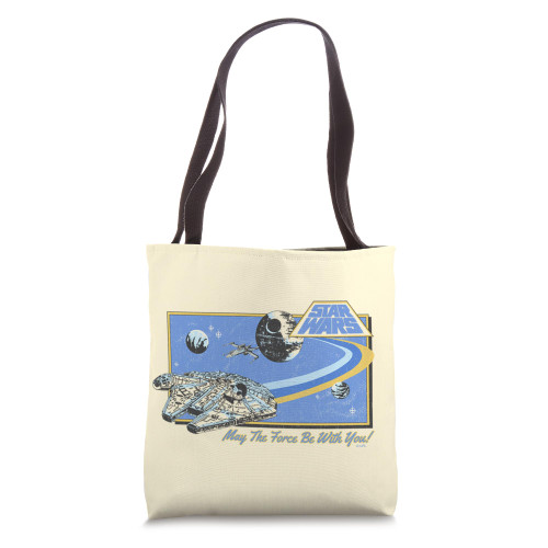 Star Wars Millennium Falcon May The Force Be With You Retro Tote Bag