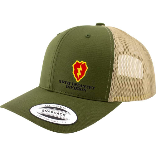 Army 25th Infantry Division Full Color Trucker Hat (Green/Khaki)
