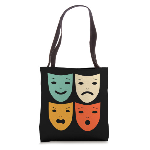 Vintage Theatre Masks Theater Actress Drama Actor Gift Tote Bag Vintage Theatre Masks Theater Actress Drama Actor Gift Tote Bag
