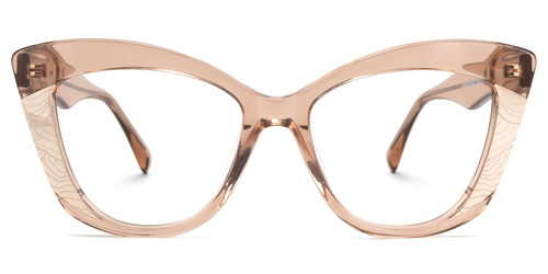 Zeelool Vintage Cat Eye Blue Light Blocking Glasses for Women Amy JGA300178-03 Champagne