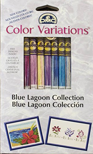 DMC Color Variations Floss Pack, Blue Lagoon, 8-Pack