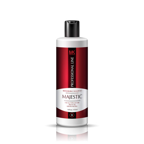 MAJESTIC KERATIN Replenishing Shampoo 16oz(475ml)-after Care- Soduim Chloride & Sulfate Free