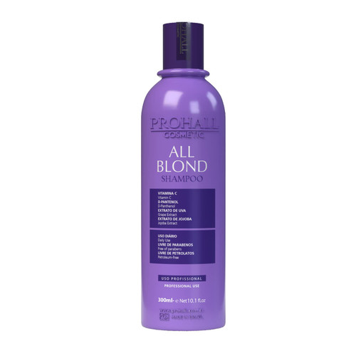 Prohall Cosmetic Purple Shampoo for Blonde Hair-All Blonde Shampoo Made in Brazil for the Treatment of Damaged and Bleach Treated Strands (10.1 fl.oz) Prohall Cosmetic Purple Shampoo for Blonde Hair-All Blonde Shampoo Made in Brazil for the Treatment of Damaged and Bleach Treated Strands (10.1 fl.oz)