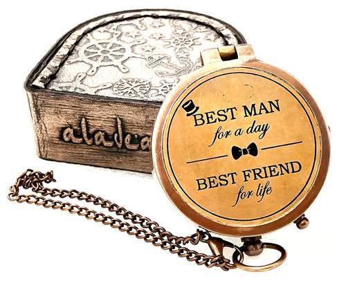 Best Man Gifts for Wedding Brass Compass I Best Man Proposal Gift -Best Man for a Day I Best Man Gift I Will You Be My Best Man Gifts (Best Man)