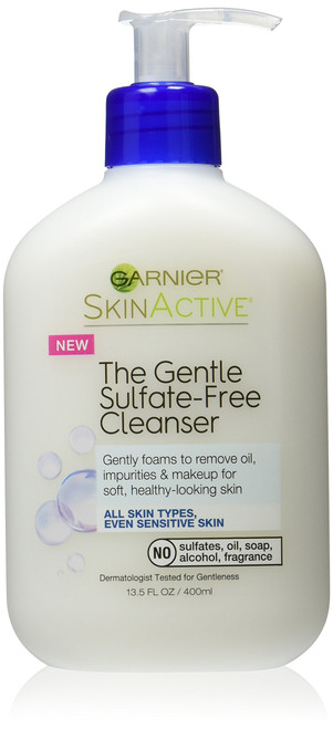Garnier SkinActive The Gentle Sulfate-Free Face Wash, All Skin Types, 13.5 fl. oz.