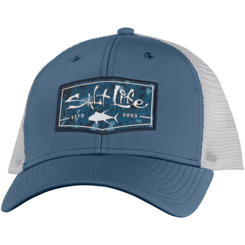 Salt Life Mens Aqua Badge Hat, Atlantic, One Size