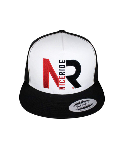 NICERIDE Baseball Cap - Up Down Classic 6006 Snapback Trucker Baseball Hat White/Black