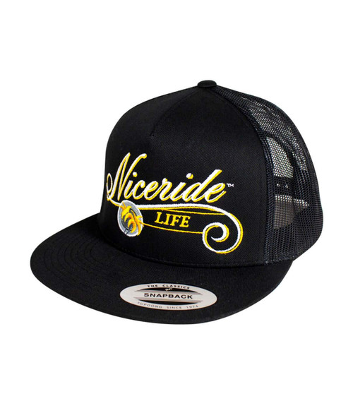 NICERIDE Baseball Cap - The Life - Yellow Classic 6006 Snapback Trucker Baseball Hat