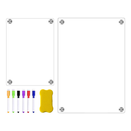 Dry Erase Magnetic Board, Magnetic Board Planner Board, Magnetic Calendar Board, Magnetic Acrylic Board with Marker and Eraser, Dry Erase Board for Wall Refrigerator Monthly Planner and Whiteboard