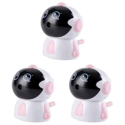 NOLITOY 3 Pcs Spaceman Pencil Sharpener Hand-cranked Pencil Sharpener Tabletop Decorative Doll Electric Pencil Sharpener Student Plastic and Metal Cartoon Small Pencil Sharpener