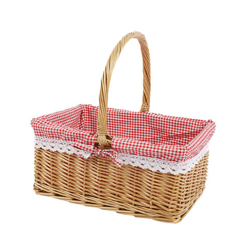 YARNOW 1Pc Sundries Basket Rustic Weeding Flower Basket Picnic Wicker bin Willow Basket Picnic Organizer Basket Woven Gift Baskets Hand Woven Storage Organizer Easter Riding Wooden Eggs