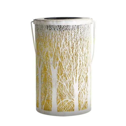 DOITOOL Solar Lanterns Outdoor Solar Tabletop lamp Tree Projection Lamp Hanging Solar Lanterns Hanging Solar Lights for Garden Outdoor Waterproof Lanterns Solar Lawn Lights Hollow Out LED