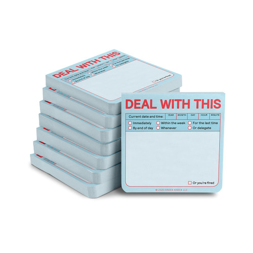 8-Count Knock Knock Deal with This Sticky Notes (Pastel Version, 3 x 3-inches Each)