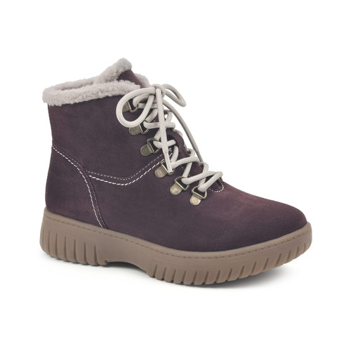 WHITE MOUNTAIN Shoes Women's Glory Lace-up Boot, Burgundy/Suede, 7.5 M