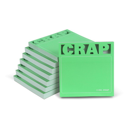 Knock Knock Crap Die Cut Sticky Notes, 3 x 3-Inches (8-Count)