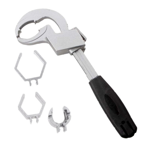 Housoutil Bathroom Adjustable Wrench Plumbing Pipe Spanner Universal Pipe Wrench Basin Wrench Sink Faucet Wrench Faucet Spanner Plumbing Pipe Wrench Pipe Tool Multifunction Aluminum Alloy