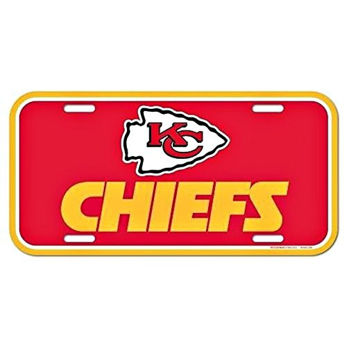 WinCraft NFL Kansas City Chiefs License Plate, Team Color, One Size WinCraft NFL Kansas City Chiefs License Plate, Team Color, One Size