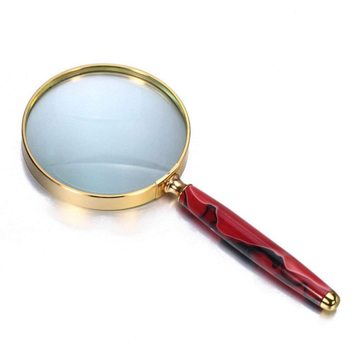 FairUo Magnifying Glasses,3X Magnifying Glass Handheld Retro Magnifier for Seniors Low Vision Books Pages Magazines Newspapers Maps