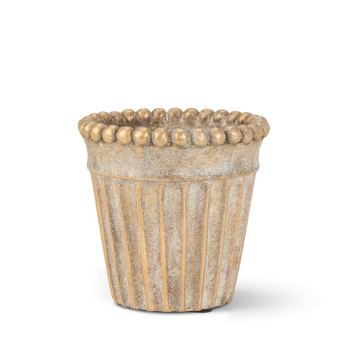 Abbott Collection 27-CATANIA-640-XS Extra Small Metallic Ball Taper Planter, 5" H