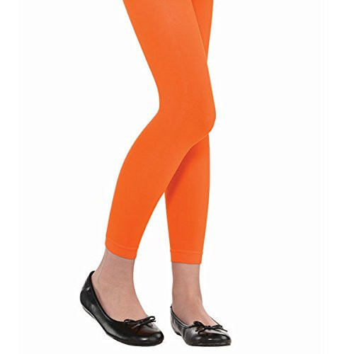 Amscan 395705.05 8 Piece Orange Footless Tights, One Size, Multicolor