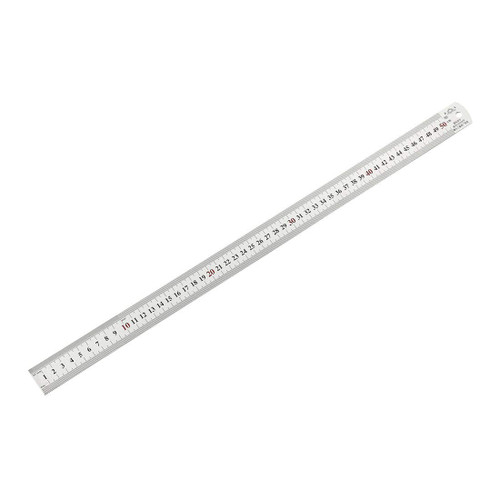 uxcell Straight Ruler 50cm 20 Inch Metric Stainless Steel Measuring Ruler 0.9mm Thickness