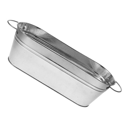 Happyyami 3pcs Sheet Flowerpot Galvanized Tub Gardening Flower Pot Metal Tub Planter Pot for Plants Outdoor Farmhouse Planter Galvanized Planter Pot Retro Chiller Iron Succulents Vanilla