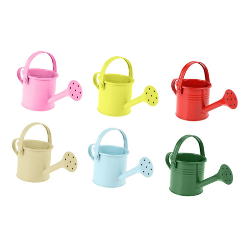 Yardenfun 6pcs Watering Can Planters for Indoor Plants Watering Kettle Mini Watering Pots Iron Sprinkling Kettle Sunflower Decor Pots for Indoor Plants Small Flower Pot Outdoor Child