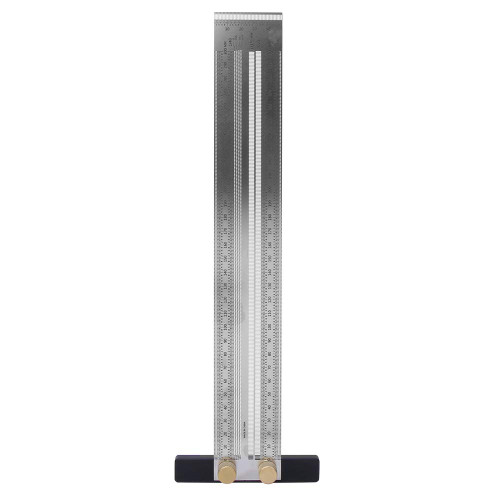 Stainless Steel T Type Hole Ruler Scribing Gauge Woodworking Marking Tool with Automatic Pencil (300mm Marking Ruler Type A)