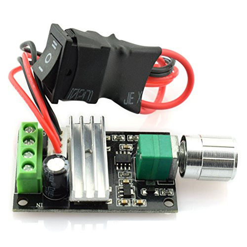 DZS Elec DC 6V-28V 3A 80W Motor Speed Controller Adjustable Reversible Control Switch PWM Speed Voltage Regulator Module 6V/12V/24V/28V