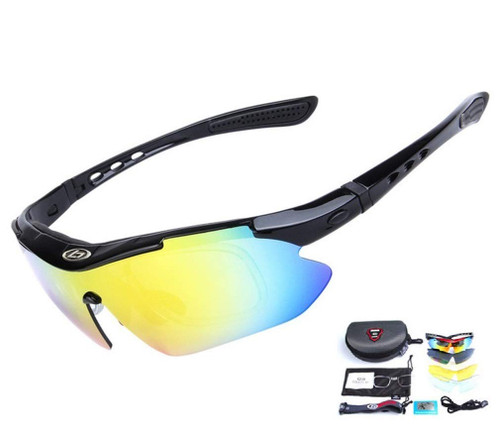 Runspeed Polarized Sports Sunglasses UV400 with 5 Interchangeable Lenes for Men Women Cycling Running Driving Fishing Golf Baseball Glasses (Black) Runspeed Polarized Sports Sunglasses UV400 with 5 Interchangeable Lenes for Men Women Cycling Running Driving Fishing Golf Baseball Glasses (Black)