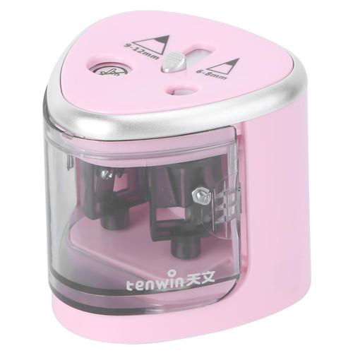 KALLORY 2pcs Automatic Pencil Sharpener Heavy Duty Pencil Sharpener Dual Holes Pencil Sharpener Electric