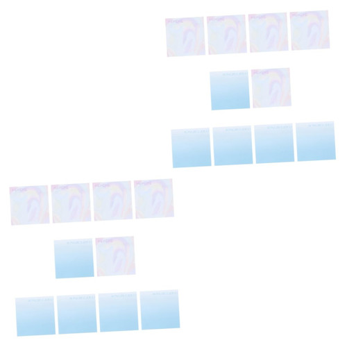KALLORY 20 Pcs Gradient Sticky Notes Sticky Easel Pad Grocery Note Pads Square Memo Pad Adhesive Memo Pad Message Notes Mini Reusable Stick Notes Office Portable Paper N Times Posted