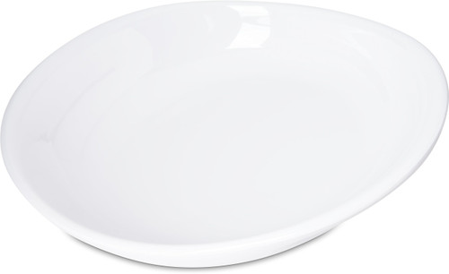 Carlisle FoodService Products Stadia Reusable Plastic Plate Pasta Plate for Home and Restaurant, Melamine, 11.5 Inches, White, (Pack of 12)