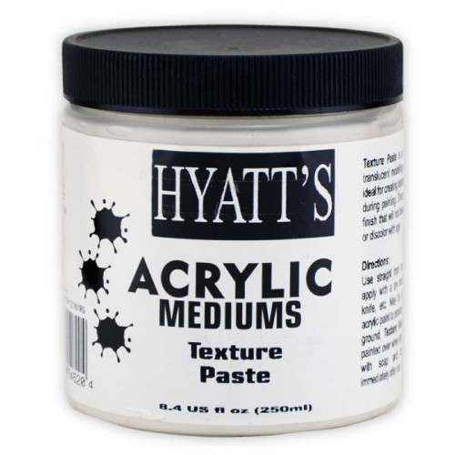 Hyatt's Acrylic Paint, Texture Paste, 8 Ounce Bottle