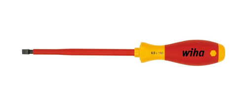 Wiha 6.5 x 150mm VDE Soft Finish Slotted Screwdriver