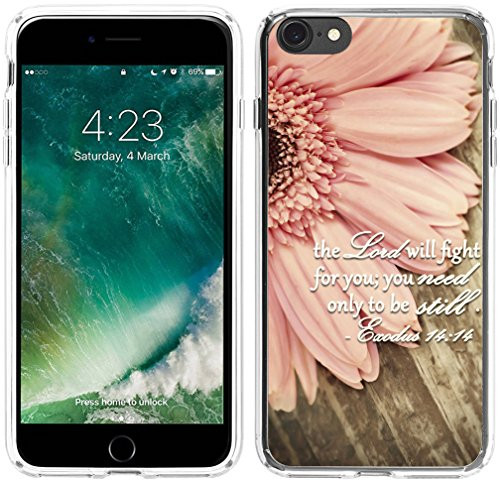 6S Plus Case Bible Verses,Hungo Cover Compatible with iPhone 6 Plus/6S Plus Christian Sayings The Lord Will Fight for You You Need only be Still Christian Saying Bible Verses