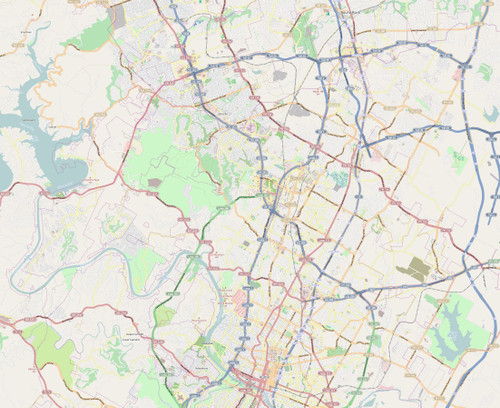 29x24in Austin Map -Texas ?Coated Paper?