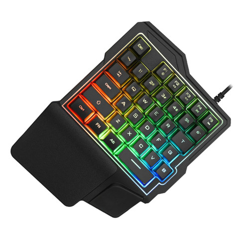 Mikikit Gaming Keyboard One Handed Keyboard Backlight Keyboard E- Keyboard Programmable Keypad Half Keyboard Gaming Mini Keyboard Programmable Keyboard E-Sport Keyboard Computer