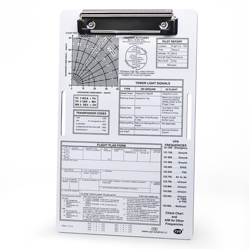 Pilot VFR Aluminum Kneeboard Aviation Notes Writing Clipboards Pilot VFR Aluminum Kneeboard Aviation Notes Writing Clipboards