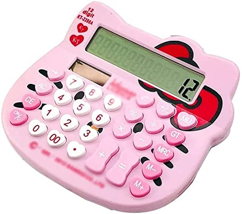 HXR Calculators Calculator Practical and Cute Calculator 12 Digits Display Desktop Calculator Small Portable Calculator Sensitive Button Calculators (Color : White)