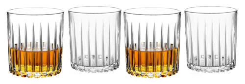 Godinger Whiskey Glasses, Old Fashioned Whiskey Glass, Drinking Glasses for Bourbon, Liquor, Cocktails, 10oz - Set of 4