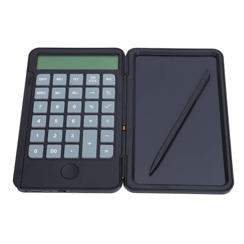Calculator LCD Writing Board,6 Inches 12?Digit Display Calculator Writing Tablet,LCD Flexible LCD Screen + Calculator,Students Smart Drawing Handwriting Kids Gift
