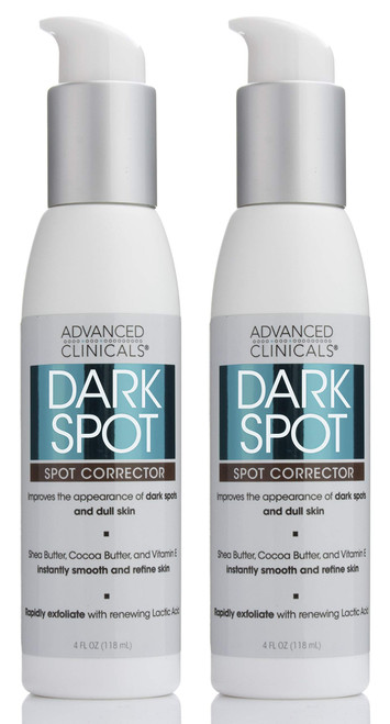Advanced Clinicals Dark Spot Corrector Facial Cream W/Shea Butter & Hyaluronic Acid Skin Care Face Lotion. Anti Aging Moisturizer Targets Dark Spots, Wrinkles, & Uneven Skin Tone, 4 Fl Oz (2-Pack)
