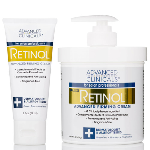 Advanced Clinicals Retinol Body Butter Lotion Moisturizer Face Lotion & Body Cream | Crepey Skin Care Treatment | Retinol Cream Targets Look Of Crepe Skin, Wrinkles, & Sagging Skin, 16OZ + 2OZ Travel Advanced Clinicals Retinol Body Butter Lotion Moisturizer Face Lotion & Body Cream | Crepey Skin Care Treatment | Retinol Cream Targets Look Of Crepe Skin, Wrinkles, & Sagging Skin, 16OZ + 2OZ Travel