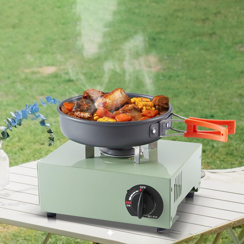 Lightweight Camping Cookware Set, Camping Cookware Set Aluminum Portable Outdoor Cookset Cooking Pan, Cooking Set for Camping, Hiking, Backpacking, Picnic (Orange)