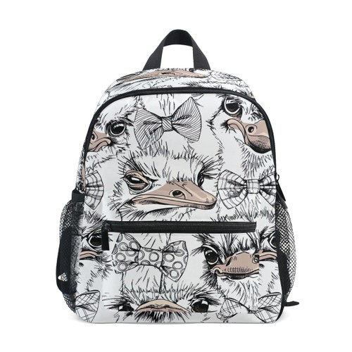 ODAWA Cute Cartoon Ostrich Kids Backpack Toddler, Book Bags for Kids, School Backpack for Boys