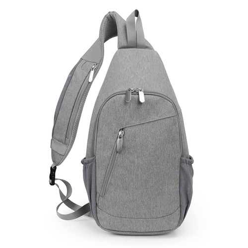 Crossbody Sling Bag,Chest Shoulder Travel Hiking Backpack,Casual Daypack(Grey)